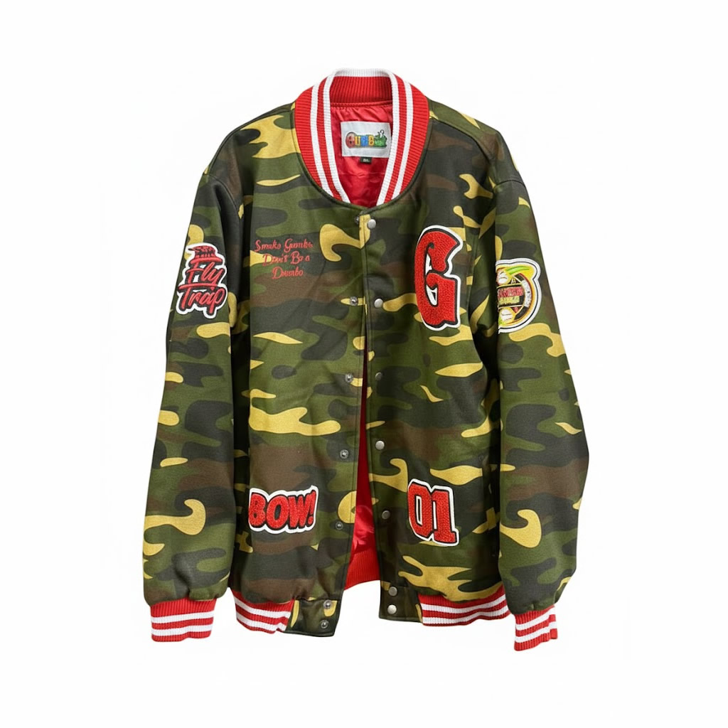 Gumbo Camo Varsity Jacket