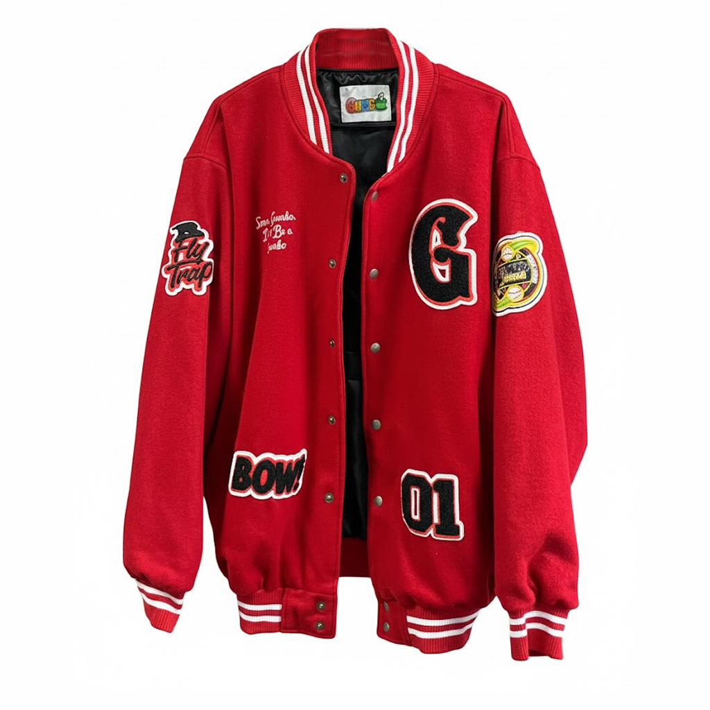 Gumbo Red Classic Varsity Jacket